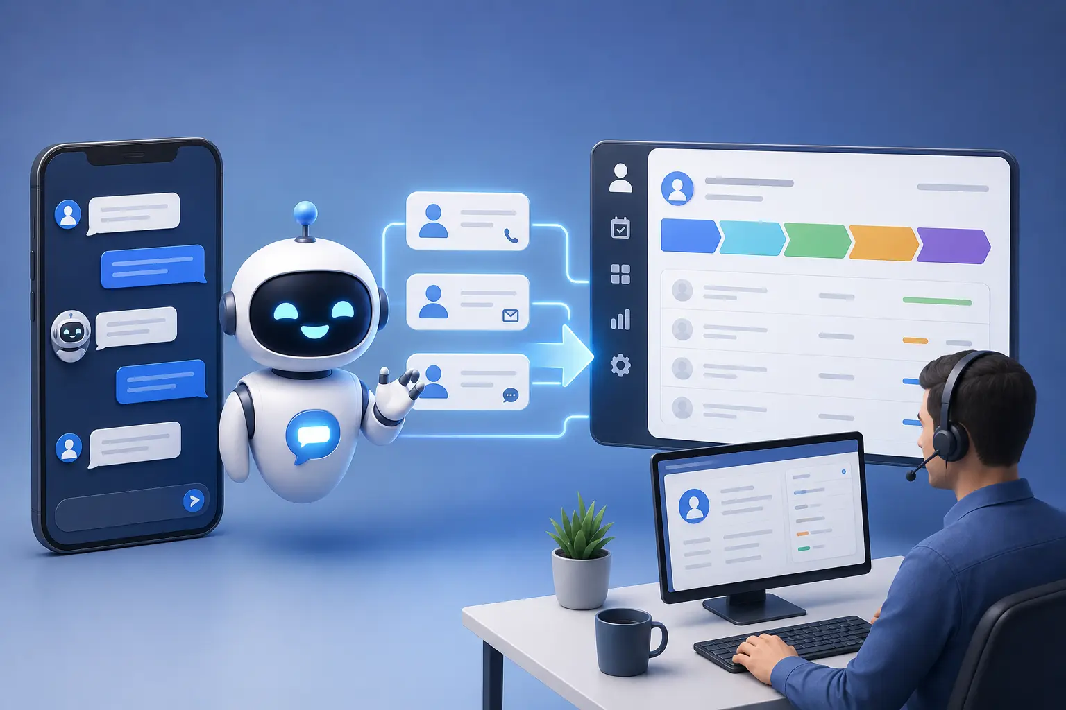 Чат-бот с CRM: как передавать лиды менеджерам без потерь